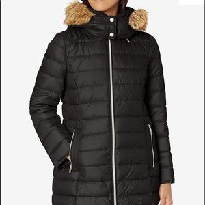 Marc New York womens Eleanor puffer coat with removable fur hoodie.